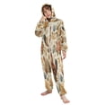 thumbnail image 5 of Soft Big Kids Onesie Pajamas Cozy Loose-Fit Jumpsuits for kids with Pockets for Christmas Lounge & Play Vintage Flowers and Hens, 5 of 8