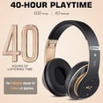 thumbnail image 5 of INCTUO Bluetooth Over-Ear Headphones with 6 EQ Modes, Black & Gold, 5 of 10