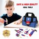 thumbnail image 3 of Juego de herramientas WORKPRO Kids Real Hand de 9 piezas con bolsa de almacenamiento azul, 3 of 7