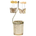 thumbnail image 1 of EeaseMX Candelabros giratorios con diseño de mariposa, candelita giratoria, soporte para mesa, centro de mesa, decoración de mesa para fiesta en casa, boda (dorado), 1 of 7