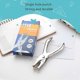 thumbnail image 2 of Portable Metal Hole Punch Round Single Hole Punch Tool 8 Sheets Capacity with Scrap Tray for DIY Binder Paper Card, 2 of 5