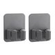 thumbnail image 1 of Soporte de Pared para Fregona y Escoba 2 Piezas Acero Inoxidable 304 Autoadhesivo con Tornillos Adecuado para Baño Cuarto de Lavado Gris Oscuro, 1 of 5