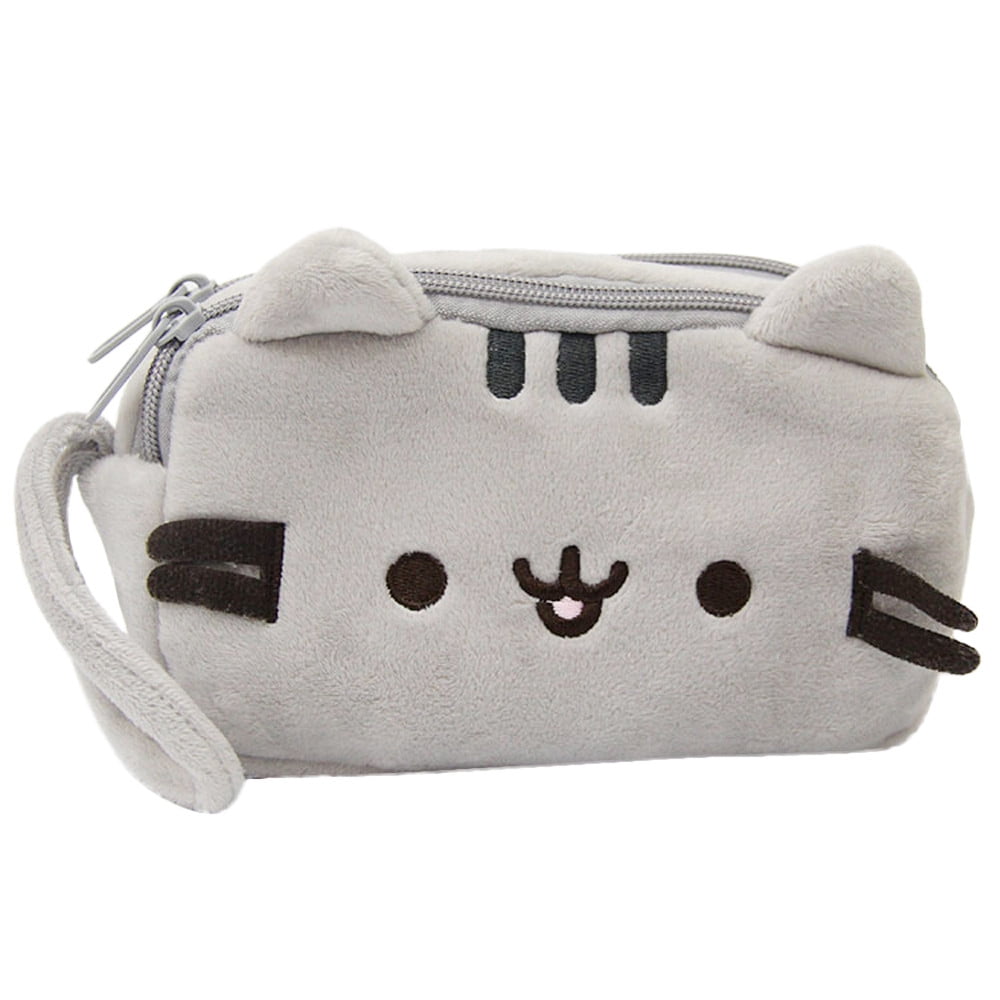 Plush animal hand bag zip purse soft toy pencil case Accessory girls kids 