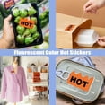 thumbnail image 4 of 500pcs Rave Hot Stickers 2 x 1-1/5 Inch Fluorescent Hot Flame Fire Shape Labels Marking Items for Restauresent Supermarkets Stores Shops (Fluorescent Orange), 4 of 6