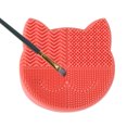 thumbnail image 3 of Unique Bargains 1 Pc Cat Shape Makeup Brush Storage Cleaner Orange, 3 of 6