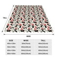 Cauagu Christmas Cat Pattern Flannel Bed Blankets,Fleece Blanket