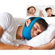 JOBAR INTERNATIONAL Snore Stop Belt Anti Snoring Cpap Chin Strap Sleep Apnea Jaw Solution TMJ BLUE