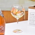thumbnail image 4 of 21.6Oz Large Glass Goblet, Colorful Hand Painted Flower Stemmed Wine Glasses, 4 of 7