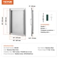 thumbnail image 5 of VEVOR BBQ Access Door, 18W x 24H Inch Single Outdoor Kitchen Door, Stainless Steel Flush Mount Door, Wall Vertical Door with Handle, for BBQ Island, Grilling Station, Outside Cabinet, 5 of 9