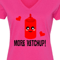 thumbnail image 4 of Inktastic Ketchup Lover Funny Women's V-Neck T-Shirt, 4 of 5