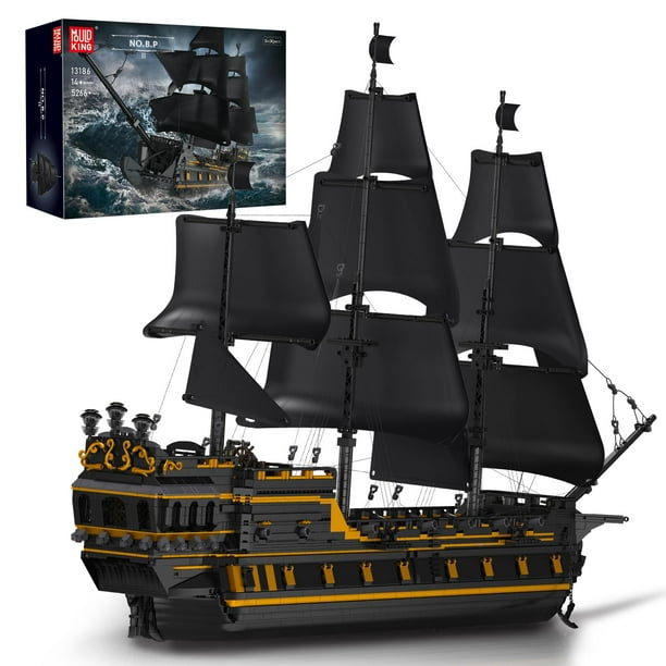 Kit de Modelo de Barco de Bloques de Construcción Mould King Perla Negra 5266+