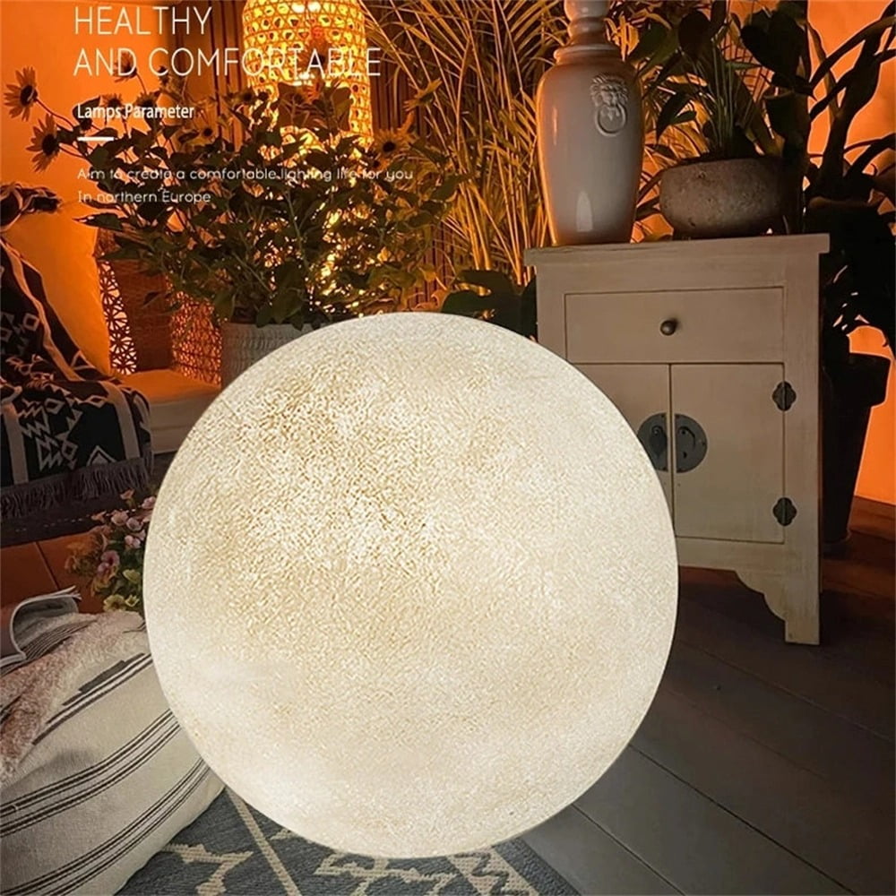 LittleGlovo Nordic Creative Indoor&Outdoor Waterproof Resin Fiber Art Moonlight Floor Lamp