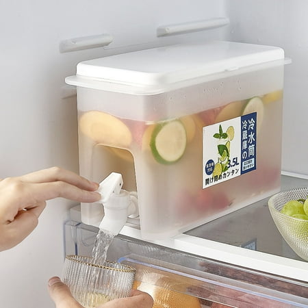 

Meizhencang 3.5L Cold Juice Bottle Sealed Leak Proof Plastic Drinking Cold Water Pot Coffee Tea Bottle with Faucet for Summer