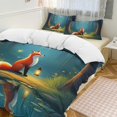 thumbnail image 2 of Fox in Enchanted Forest Bedding Set Couple Bedclothes Pillowcase Home Textiles Bed 3pcs Set for Bedroom Customized Decoration Full, 2 of 6