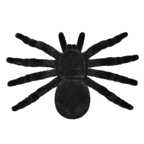 Flocked Spider Decoration, Black, 7", Halloween by Way To Celebrate