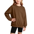 thumbnail image 3 of Abtuhar Fall Crew Neck Solid Pullover Sweatshirt for Boys and Girls Casual Everyday Wear Tops for 3-15 Years, 3 of 5