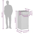 thumbnail image 4 of vidaXL Garden Storage Cabinet Grey 55x55x111 cm Poly Rattan, 4 of 5