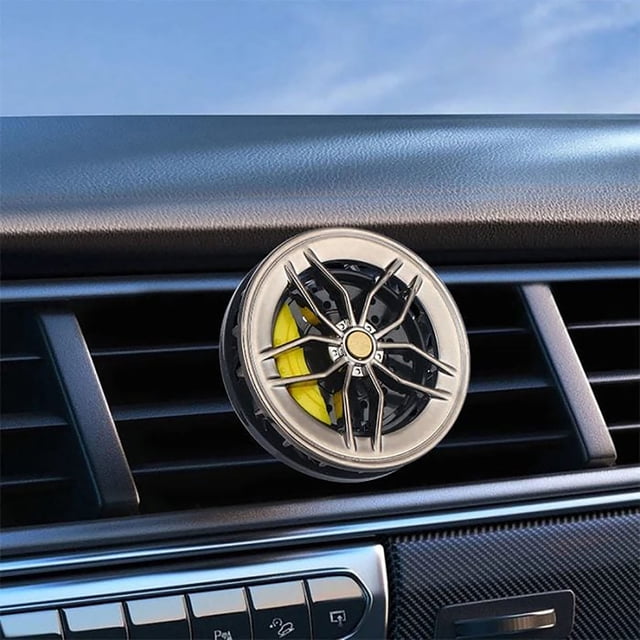 Fiudx Clip de Aromaterapia para Coche, Elegante Diseño para Ventilación de Rueda, Control de Aroma Giratorio, Refresca El Interior Del Vehículo, Material Abs Ligero, Fácil Instalación, Tamaño Compact