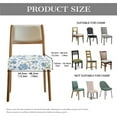 thumbnail image 7 of HELLHERO Flower Print Dining Room Chair Covers, Stretch Fit Dining Chairs Slipcovers, Washable Chair Seat Protectors for Home, Blue, 7 of 7