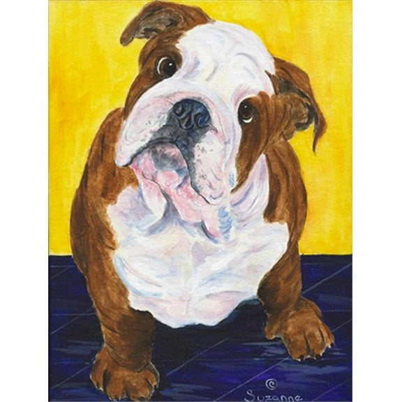 English Bulldog Canvas Flag - House Size, 28 x 40 in.