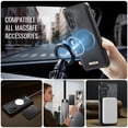 thumbnail image 5 of Case For Samsung Galaxy S23 FE 5G RFID Blocking Compatible With MagSafe Detachable 2 In 1 Wallet With Card Holder,PU Leather Case,  Holder Kickstand Magnetic Protective Women Men Cover,Black, 5 of 11