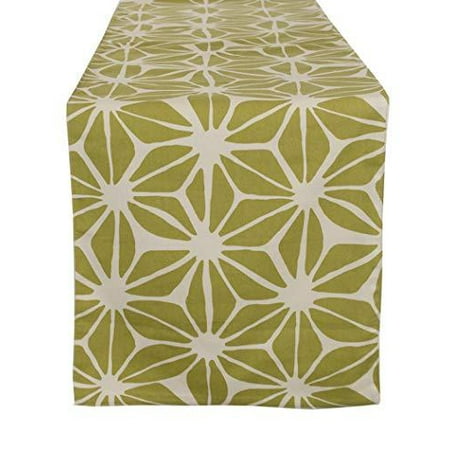 

Fennco Styles Green Poinsettia Print Table Runner