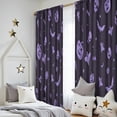 thumbnail image 5 of Blackout Kids Curtains,Halloween Purple Spooky Icons Childrens Insulated Curtains Set Of 2,Bedroom Essentials,Toddler Room Decor 52"x84", 5 of 5