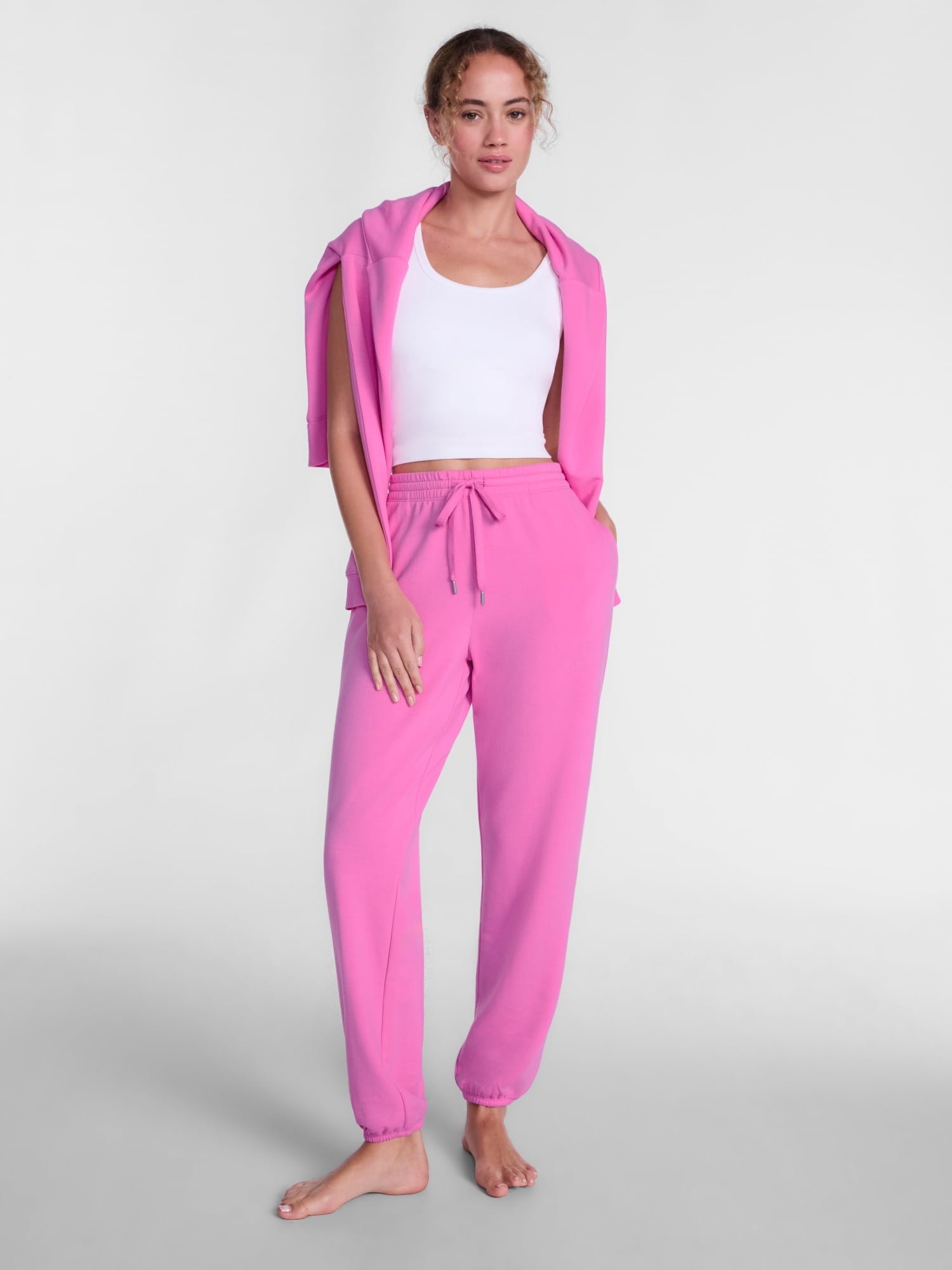 Joyspun Women's Fleece Sleep Pull On Jogger, Sizes XS to 3X