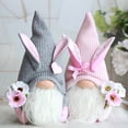 thumbnail image 3 of FaLX Easter Bunny Doll Adorable Super Soft Non-Fading Vibrant Color Long Whisker Decorative Cloth Easter Bunny Style Faceless Dwarf Plush Toy Gift for Home, 3 of 8