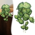 thumbnail image 2 of Eucalyptus Fake Pothos Hanging Plants - Artificial Hanging Plant Realistic Faux Pothos Vines for Indoor Décor, Lush Greenery for Home Wall Table Balcony Patio Office, Bathroom -1Pc(Green1,17.7x4"), 2 of 9