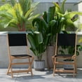 thumbnail image 2 of Flash Furniture Martindale Acacia Wood Folding Bistro Chair, Natural/Black, 2 of 13