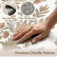 thumbnail image 6 of ODIKA Beige Scattered Leafy Sprigs Asymmetric Pile Playroom Imitation for Entryway, Kitchen, Laundry Room, Stain Resistant Thin Throw, 6 of 7