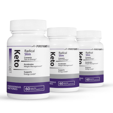 Keto Diet Radical Slime Exogenous Ketones 3 Bottles 180 Capsules