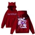 thumbnail image 1 of HUNTRX pop Huntrix Print Cat Ears Hoodie with De-mon Sweatshirt Trendy Pullover All-over Print Fashion Casual Long Sleeve Sweatshirt Pullover Casual Streetwear XL, 1 of 4