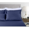 thumbnail image 6 of Threadmill Home Linen Supima Cotton Sheets - 4-Piece 1200 Thread Count Queen Bed Sheets, Sateen Weave, Folkstone Blue, 6 of 7