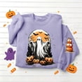 thumbnail image 6 of Jsaierl Halloween Sweatshirts Women Spooky Ghost Graphic Pullovers Fall Work Crewneck Long Sleeve Sweater Tops Halloween Party Supplies, Sizes S-2XL, 6 of 6