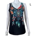 thumbnail image 2 of Sonducket Chaleco de algodón para mujer, camiseta sin mangas de encaje con estampado para citas en la playa, vacaciones, verano, Type2 NO2, 2 of 6