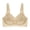 Khaki, variant on Sports Jelly Bras for Women Full Coverage Powerful Lifting Custom Bust Shaping Comfort Daily Underwear Strapless Bra