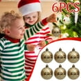 thumbnail image 4 of Axiiglly 6Pcs Christmas Balls Ornaments, 2.36" Shatterproof Glitter Christmas Balls, Embossed Plating Xmas Hanging Balls for Christmas Trees Decorations, Home Holiday Party Indoor Outdoor Decor, 4 of 7