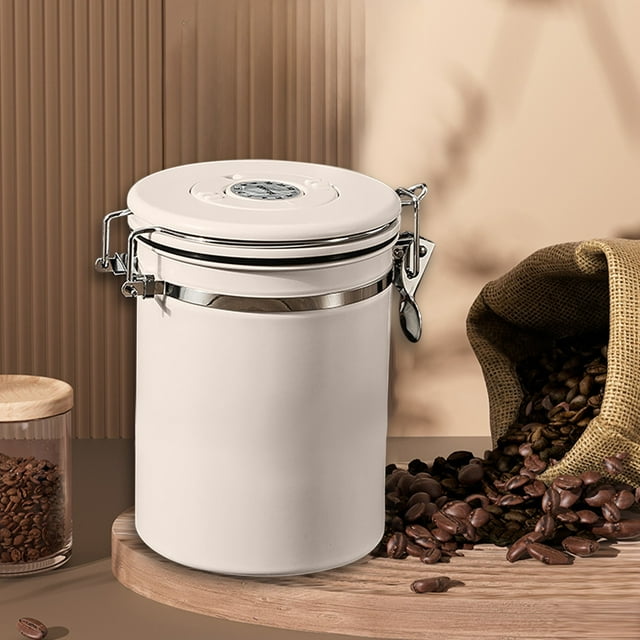 JMYHOAM Kitchen Gadgets Coffee Pea Storage Jar Coffee Powder Milk Powder Airtight Jar Storage Organiser Pea Storage Jar Vacuum one Way Venting Home and Kitchen on Clearance