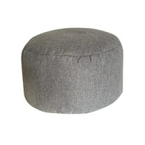 Ottoman Stuffing Floor Cushions Cover Decorative Round Ottoman Pouf Indian Outdoor Siting Footstool Bohemian Kids Gray