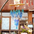 thumbnail image 3 of Campanillas de viento H&D HYALINE & DORA con forma de pez de cristal azul, 58 cm, 3 of 8