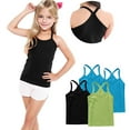 thumbnail image 6 of ZACPNCV 4 Pieces Girls Tank Top Sleeveless Racer Back Top Camisole Cami Undershirts Green 8-9 Years, 6 of 7