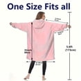 thumbnail image 6 of NUAN Wearable Blanket Hoodie, Oversized Fleece Sweatshirt for Women and Men, Cozy Lounge Wear for Home, Pink, 6 of 8