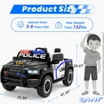 thumbnail image 7 of RAM RHO 1500 24V 2 Seat Ride On Car for Kids Age 3-8, Electric Car w/Remote Control, Bluetooth, MP3 Music, Lights, Powered Ride On Toy with 4 Wheels Spring Suspesion for Boys & Girls, Police, 7 of 7