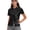 Black Marble, variant on 1/4 Zip Golf Shirts for Women Soft Quick Dry Fit Workout Golf Tops Moisture Wicking Short Sleeve Polo Shirts Easter Egg and Highland Cattle Print Cooling Bowling Shirt, M