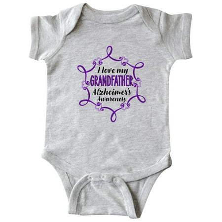 

Inktastic I Love My Grandfather Alzheimer s Awareness Gift Baby Boy or Baby Girl Bodysuit