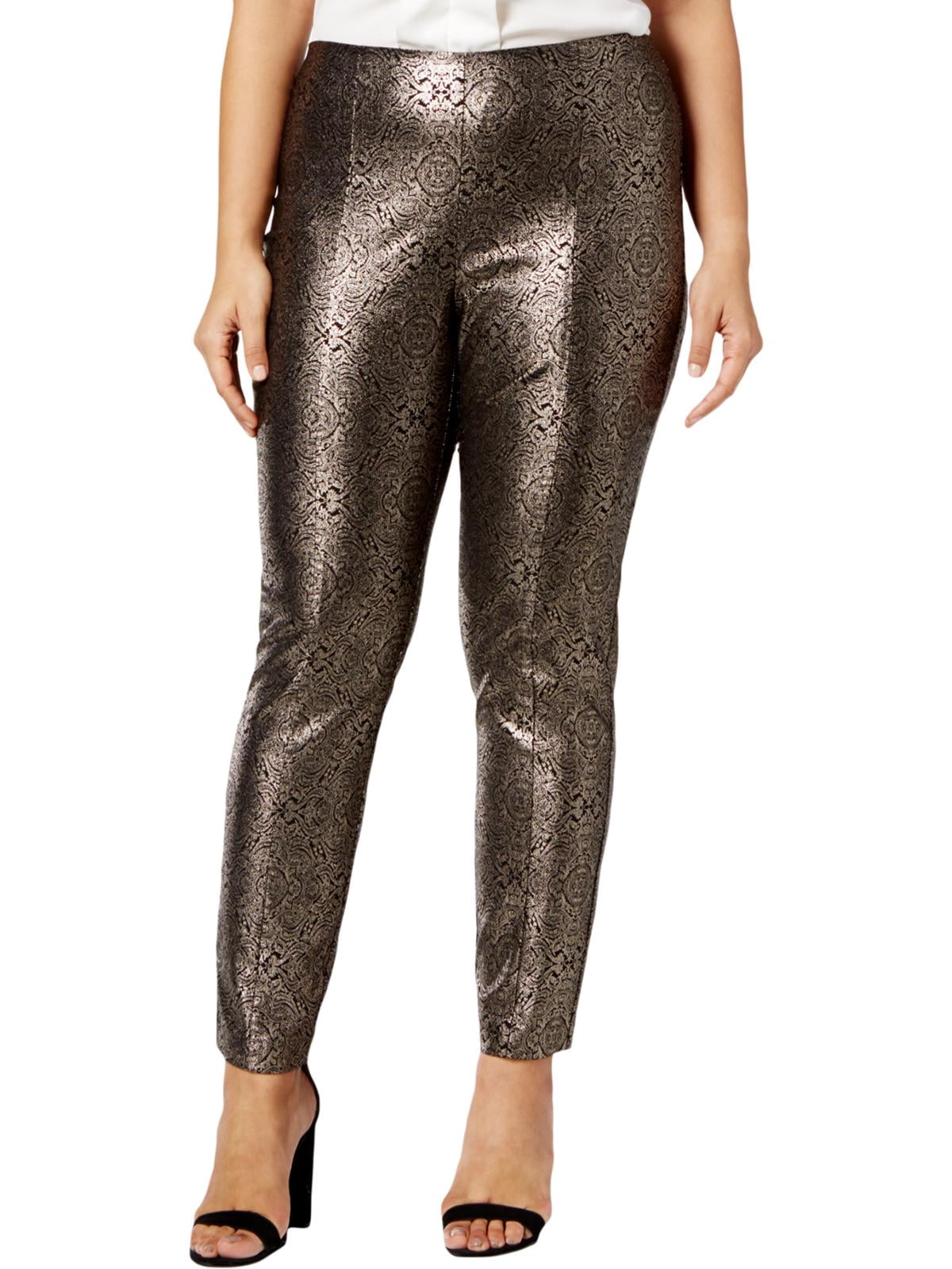 Metallic Comfort Waist Skinny Pants 16W 