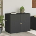 thumbnail image 1 of vidaXL Garden Storage Cabinet Black 100x55.5x80 cm Poly Rattan, 1 of 5