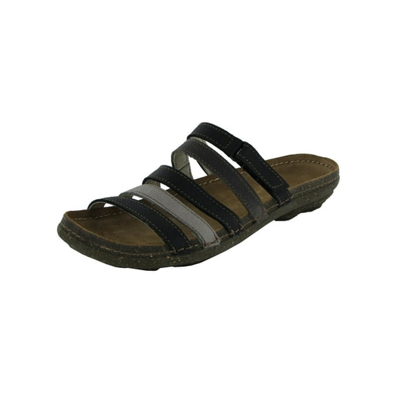 El Naturalista Womens Torcal N327 Slide Sandal Shoes, Black Mixed, EU 38 / US 8